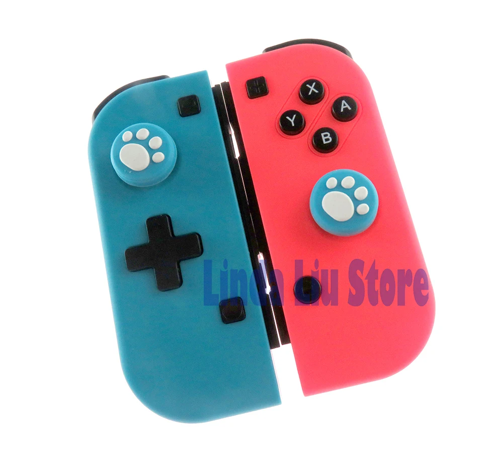 10 stücke Joystick silikon nicht-slip kappe Für Nintendo Schalter Lite Animal Crossing Analog Stick Grip Controller Joystick Katze kappe