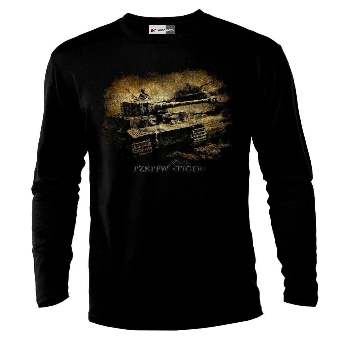 

Tiger Tank German Army Panzer WW2 Wehrmacht Long Sleeve Men T-Shirt Short Casual 100% Cotton Shirts