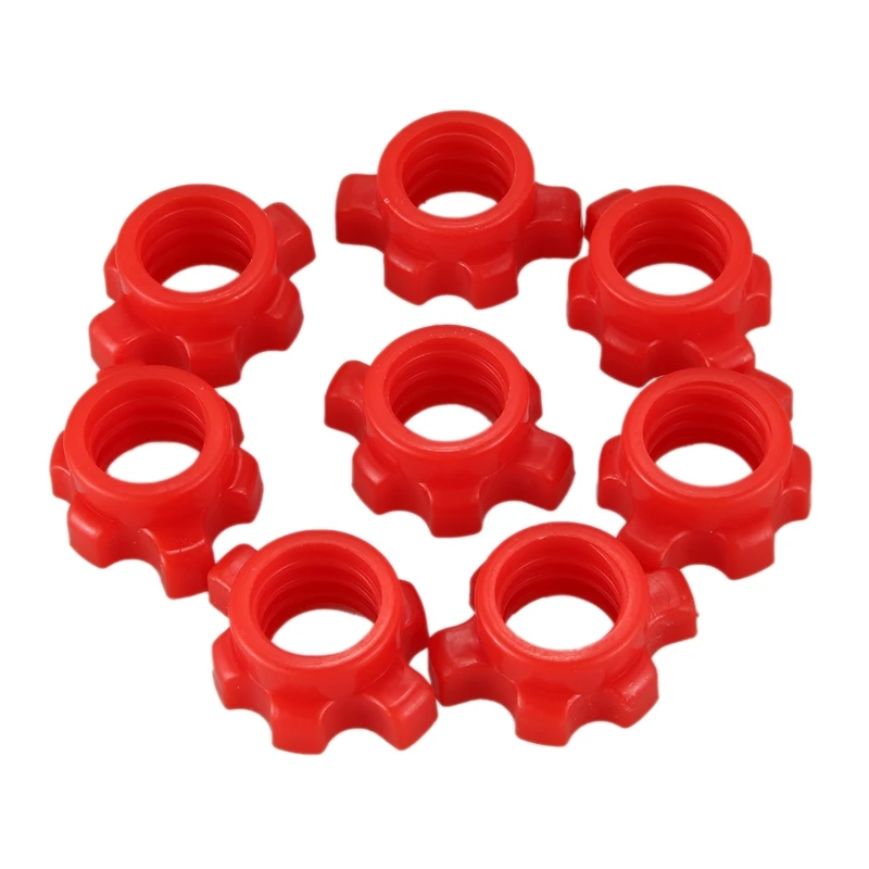 8PCS Dumbbell Nut,Dumbbell Rod Nut,Spinlock Collars for Barbells Bars Training Sports Accessories