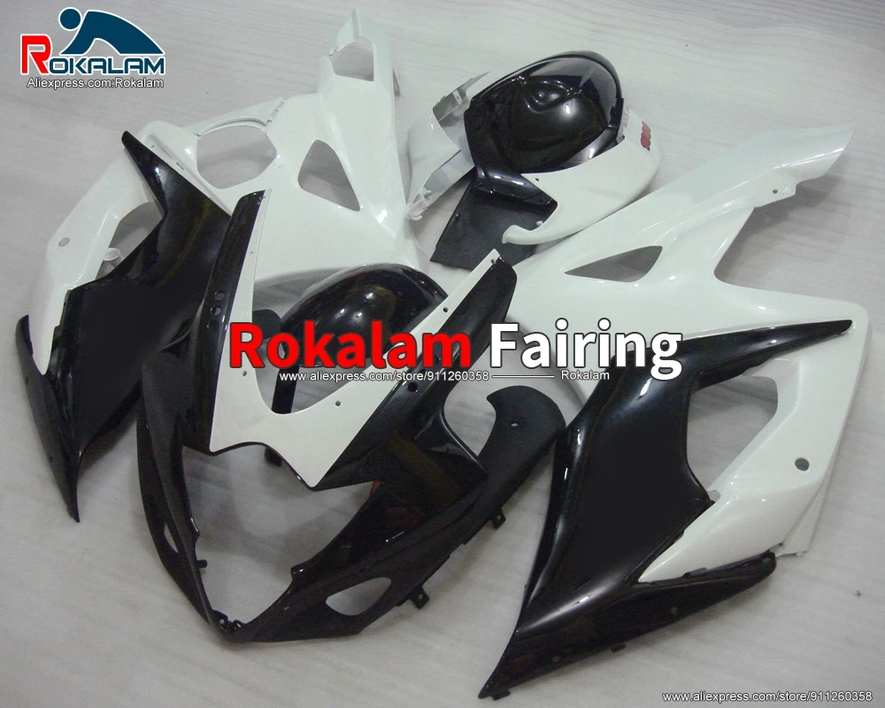 

Parts For Suzuki GSXR1000 K5 2006 GSXR1000 2005 GSXR 1000 05 06 Motorcycle White Black Fairing Kit (Injection Molding)