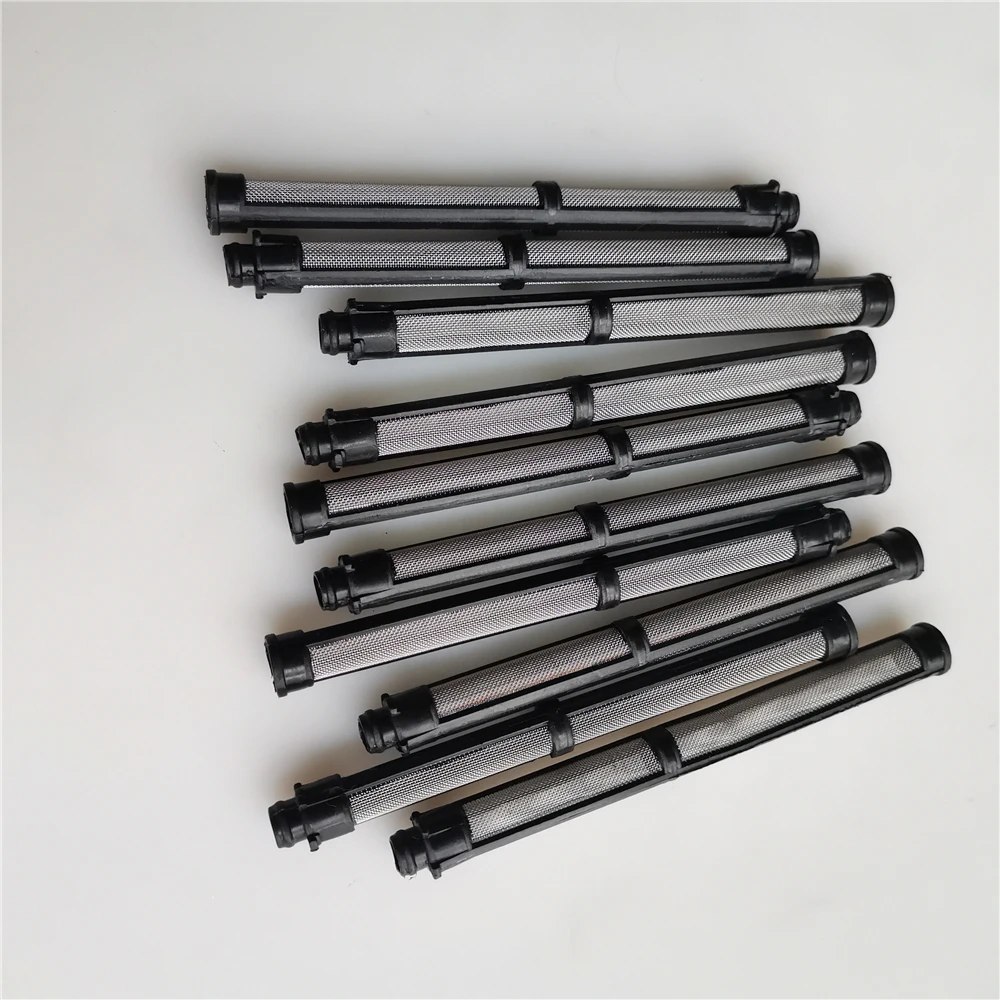 10Pcs Black 60 Mesh 10x110mm High Quality Airless Spray Gun Filter 60 Mesh Airless Spray Pump Filter Grid Suitable For Graco 390