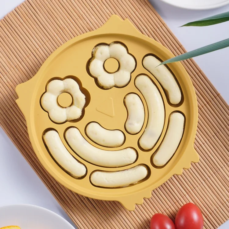 Owl Silicone Sausage Mold Diy Making Hot Dog Steamable Sausage Fish Sausage Silicone Mold with Lid Easy To Clean