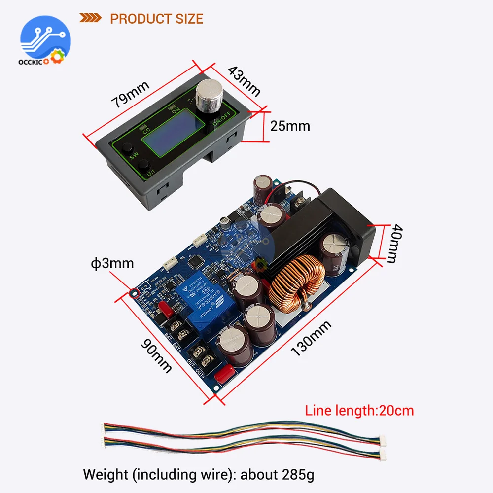 고전압 고전력 DC 스텝 다운 정전압 정전류 MPPT 태양 전지 충전 전원 공급 장치, WZ10020L