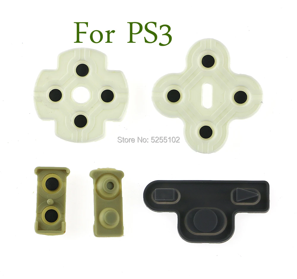 

200sets For Sony PS3 PlayStation 3 DualShock Controller Soft Rubber Replacement Silicone Conductive Adhesive Button Pad keypad