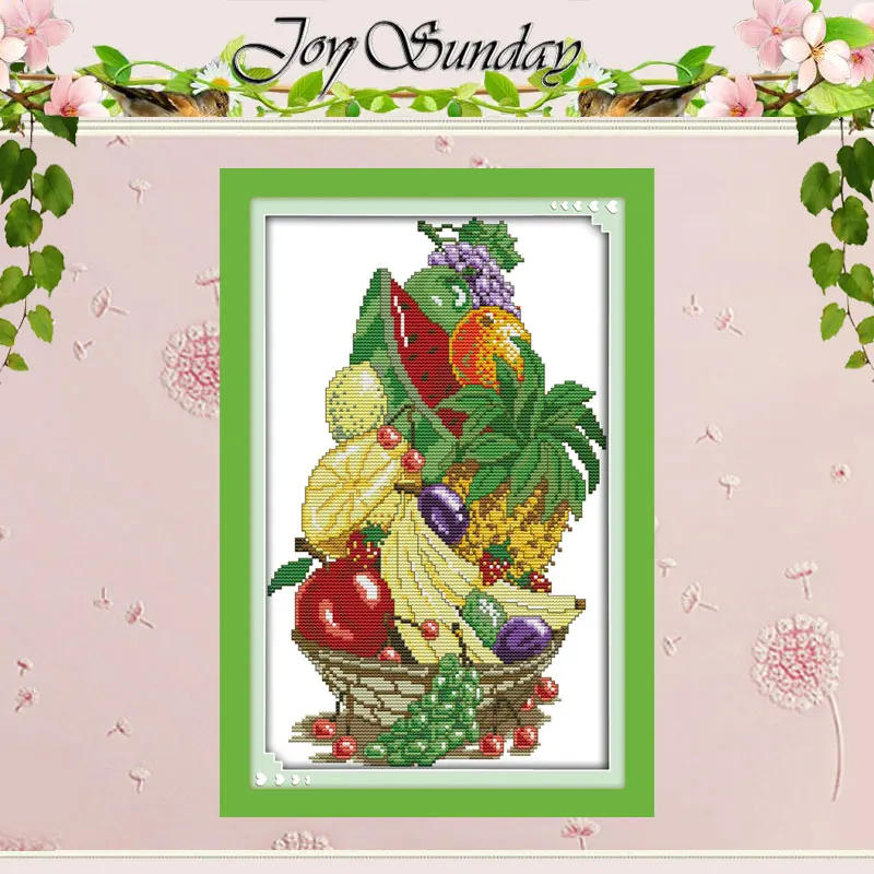 

Summer Fruit Patterns Counted Cross Stitch Set DIY 11CT 14CT 16CT Stamped DMC Cross-stitch Kit Embroidery Needlework Home Decor