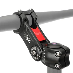 OUO Adjustable Bicycle Stem Riser 0-60 Degree Bike Handlebar Stem Adjust 31.8x90/110mm Aluminum Road Bike Stem Bar Extender