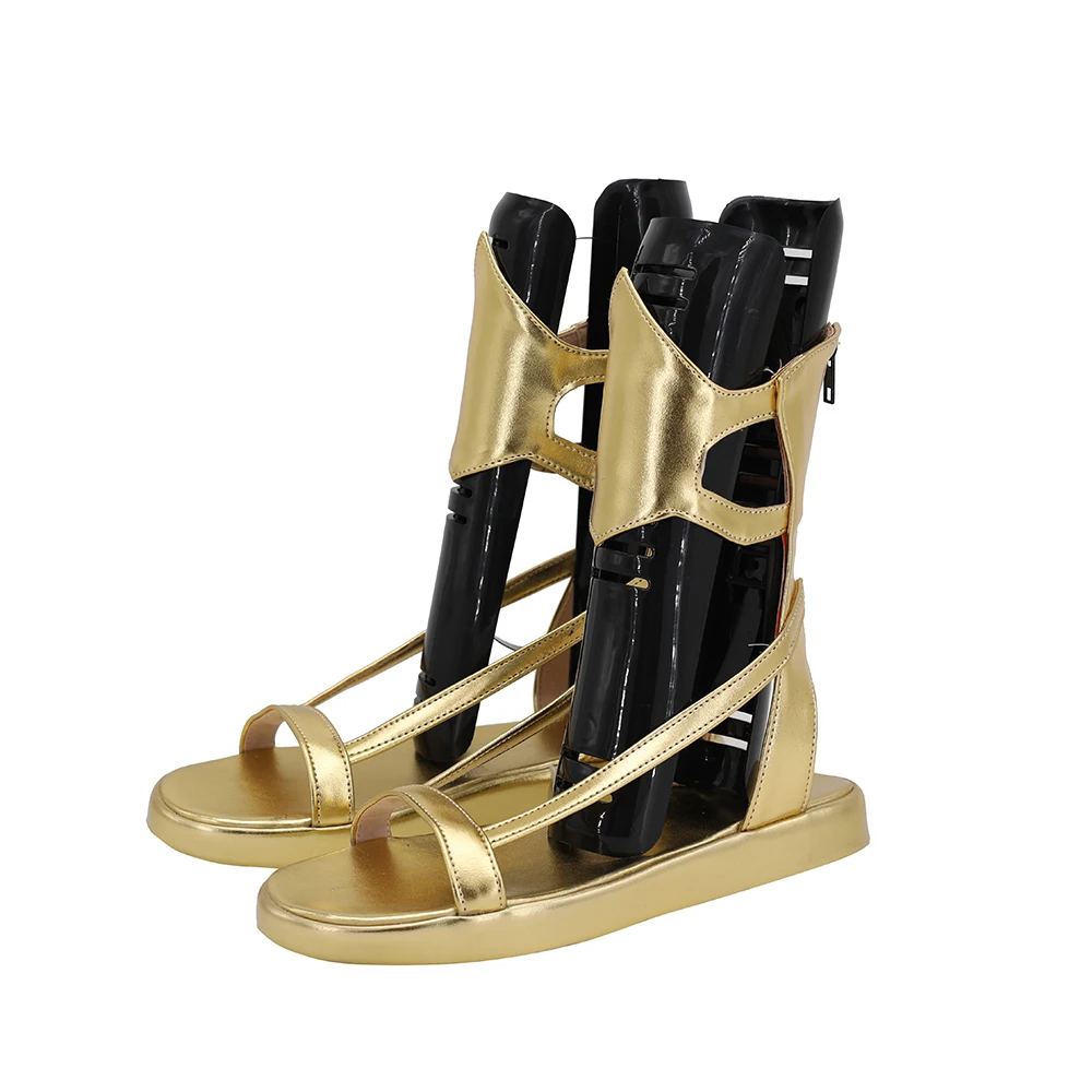 Fate Grand Order FGO Dioscuri the Gemini Twins Cosplay Boots Golden Sandals Custom Made Any Size (7)