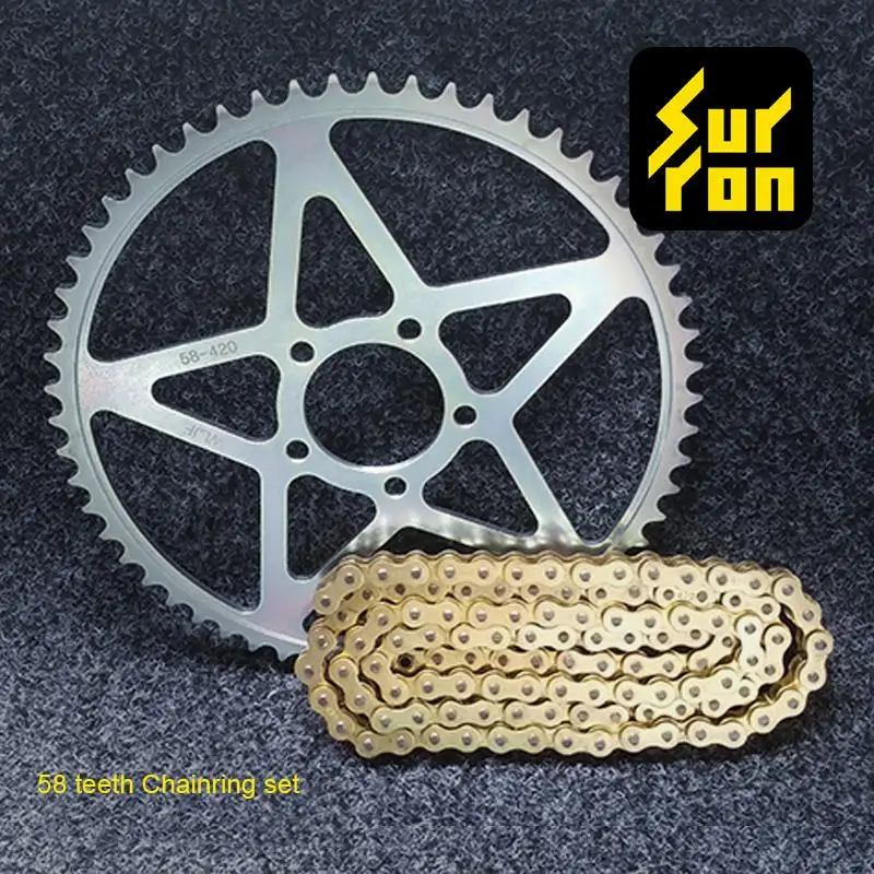 

SUR-RON LIGHT BEE x special tooth plate 58 tooth large sprocket wheel + matching oil seal chain set SURRON kits