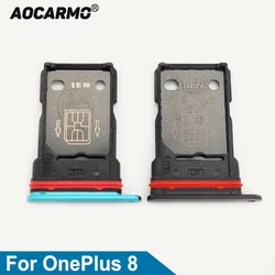 Aocarmo-Soporte de ranura para tarjeta Sim OnePlus 8 1 + 8, piezas de repuesto de reparación, negro/verde