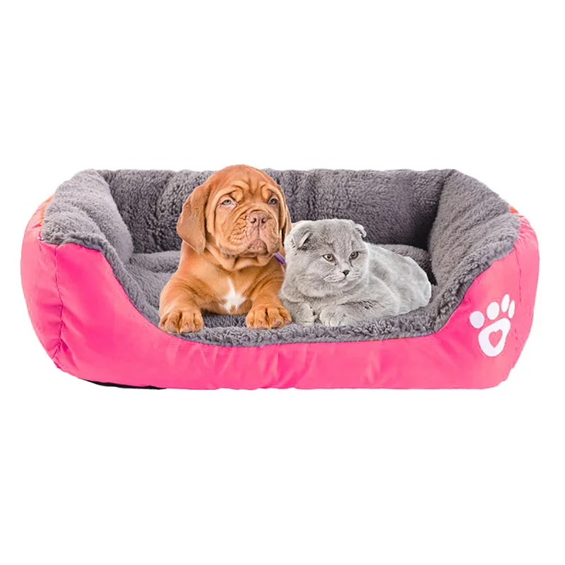 

Pet Cat Dog Bed 8Colors Warm Cozy Large Dog House Soft Fleece Nest Dog Baskets Mat Autumn Winter Waterproof Kennel (S-3XL)