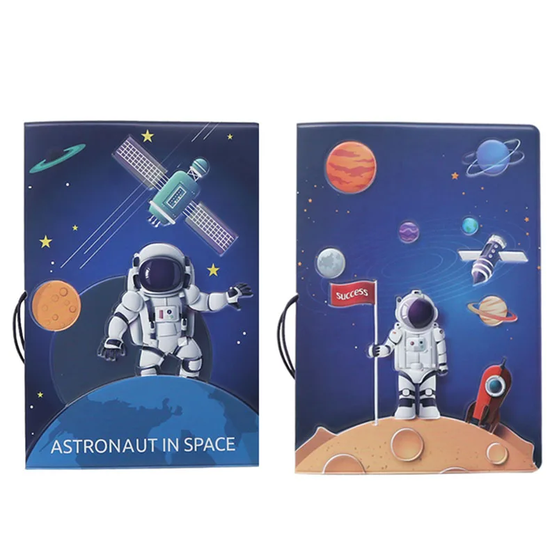 

Fashion Spaceman Cute 3D Print Passport Cover Men Women PU Leather Travel Passport Holder Case Card ID Holders 14.5*10cm