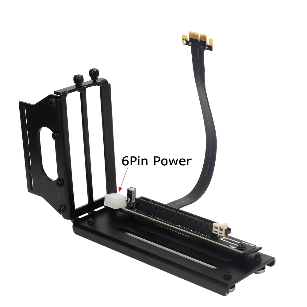 PCIe X1 to X16 Riser Extension Cable 6P Power Adapter for GPU Mining Vertical Graphics Card Base Kit Compatible with Nvidia BTC