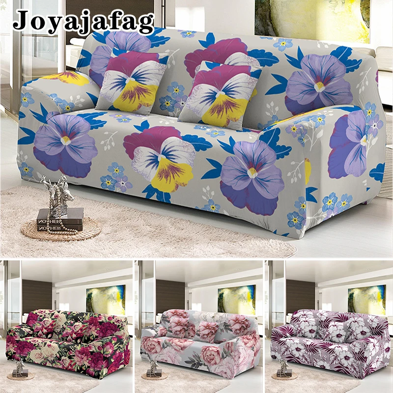 Chic Vintage Floral Design Sofa Covers For Living Room Sectional 1/2/3/4 Seaters Couch Cover Washable Elastic L Shape Slipcover