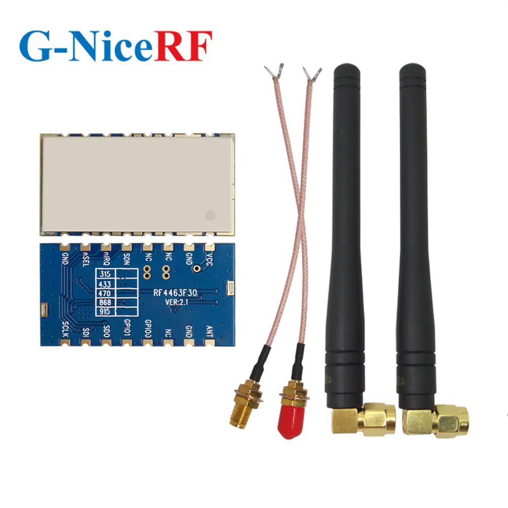 

2PCS RF4463F30 433MHz 1W 30dBm Si4463 Embedded FSK/GFSK Si4463 3KM Long Range Wireless Transceiver Module