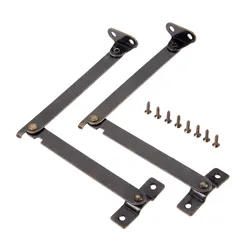 2Pcs Antique Bronze Lid Support Hinges Stay For Box Display Furniture Accessories Cabinet Door Kitchen Cupboard Hinges 108x11mm
