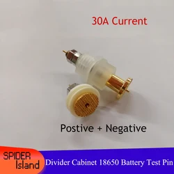 1pairs 18650 Gold-plated Copper Four-Wire Battery Probe Thimble Test stand Lithium Tool Testing Charging Pin Polymer Test