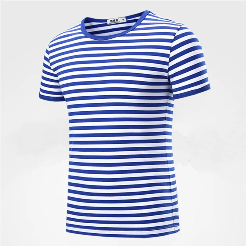 Camisetas a rayas de talla grande para hombre, ropa informal de verano, S-4XL, 2023