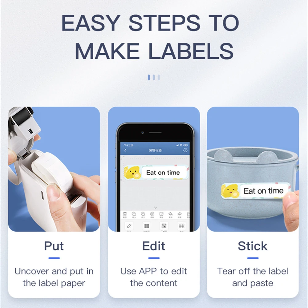 Niimbot D11ไร้สายเครื่องพิมพ์แบบพกพา,กระเป๋ามินิบลูทูธเครื่องพิมพ์ความร้อน,Home Office อุปกรณ์ Fast การพิมพ์