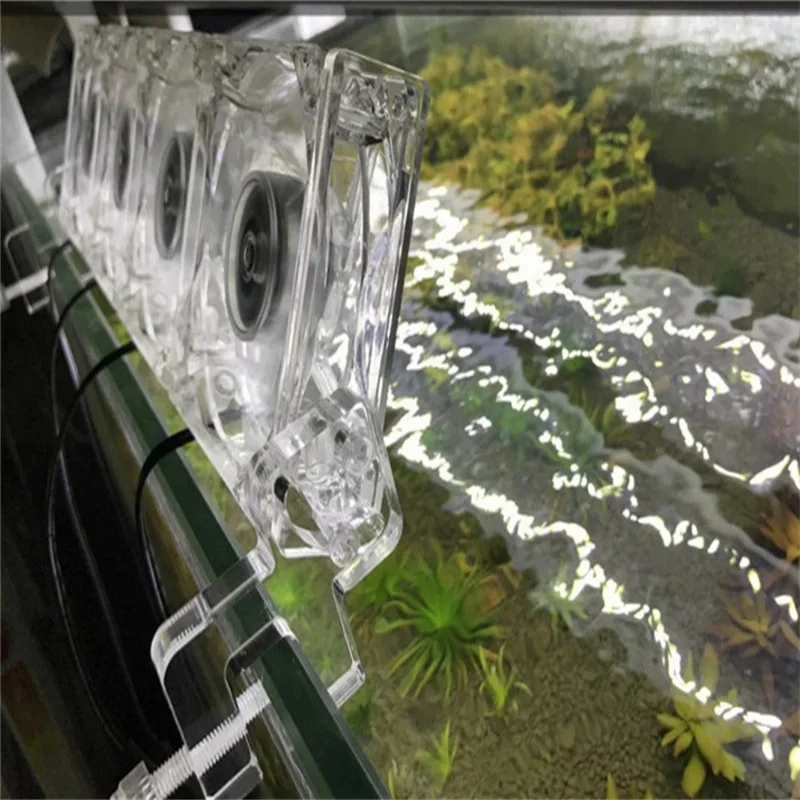 110v~240v transparent cooling fan mini nano clip on aquarium water plant fish reef coral tank temperature reduce