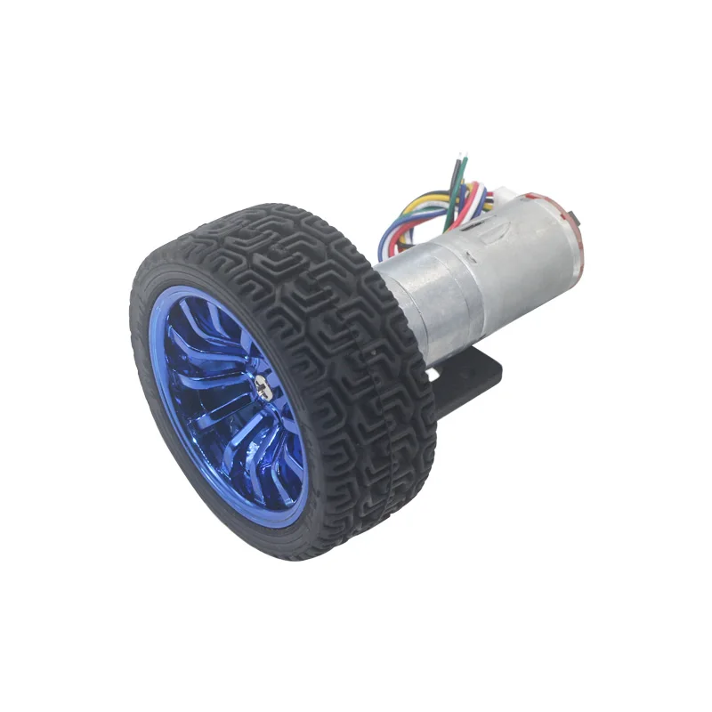 Motoriduttori Arduino fai-da-te 6V 12V 24V DC motoriduttore con Encoder e Kit di accoppiamento ruota 65mm per motoriduttori Robot Smart Car