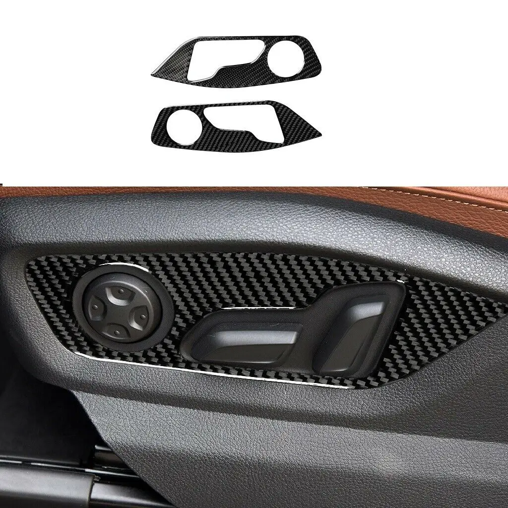 

Real Carbon fiber Car Interior Car Seat handle cover trim Fit for Audi Q7 SQ7 2016-2019