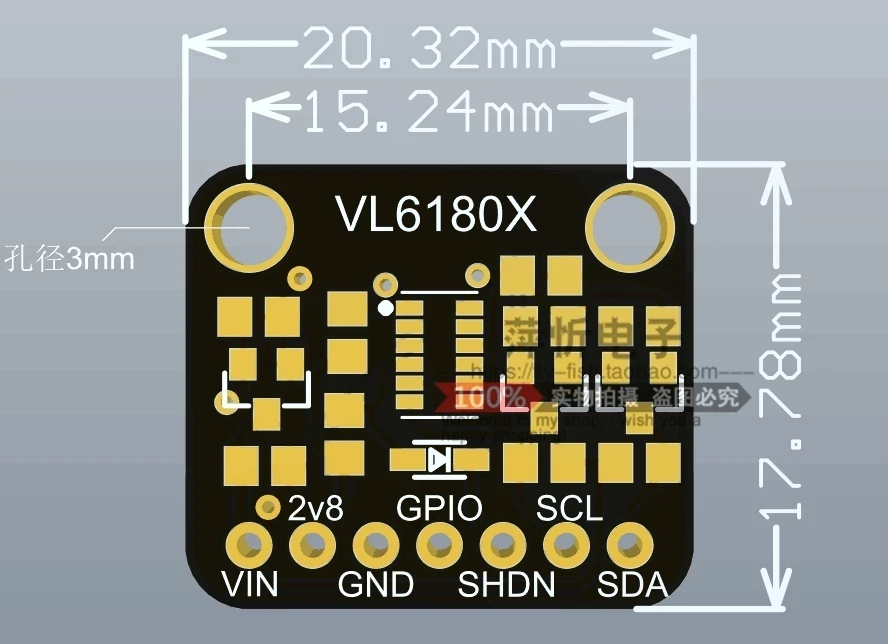 1PCS VL6180 VL6180X Range Finder Optical Ranging Sensor Module for Arduino I2C Interface 3.3V 5V gesture recognition