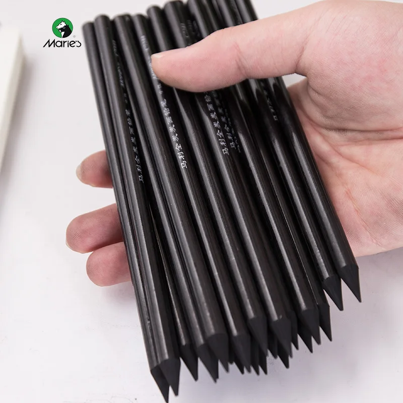 6/12/24PCS Maries Sketch Charcoal Pen Soft Carbonized Pencil Sketch Pen C7344