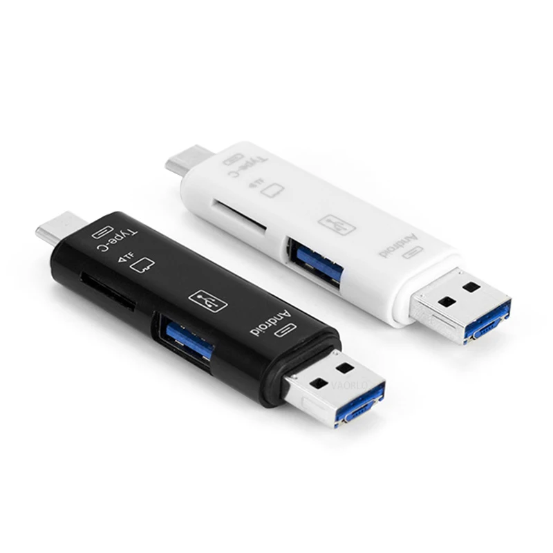 VAORLO Usb 3.1 czytnik kart wysokiej prędkości SD TF czytnik kart Micro SD USB typu C C Micro pamięć USB czytnik kart OTG do laptopa PC