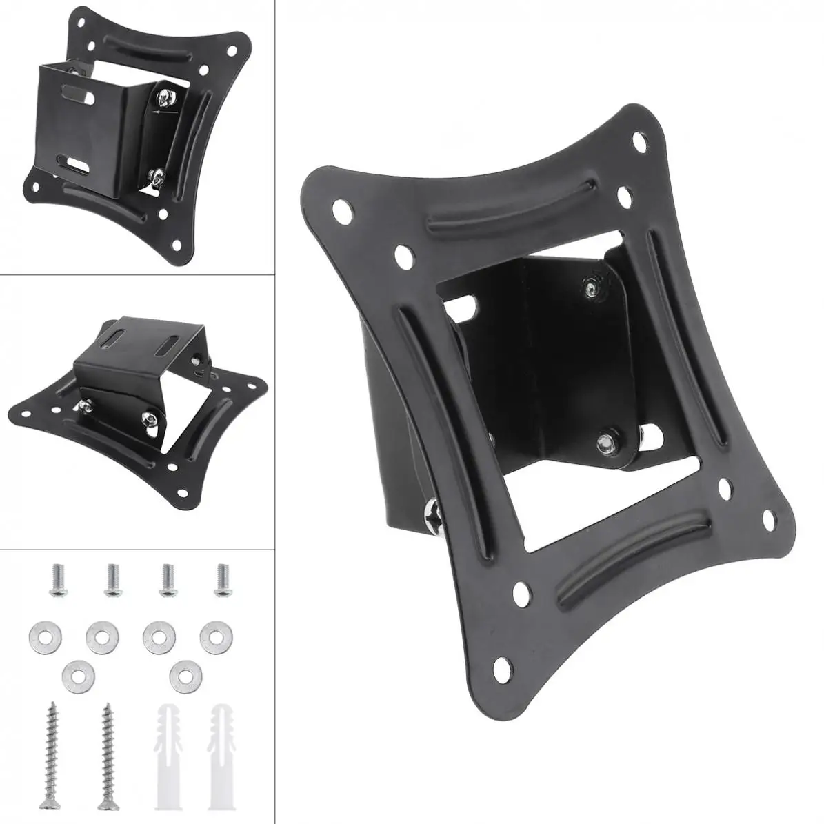 TV Wall Mount Bracket Fixed Flat Panel TV Frame Support 15 Degrees Tilt Angle for 14-26 Inch LCD LED Monitor Flat Panel