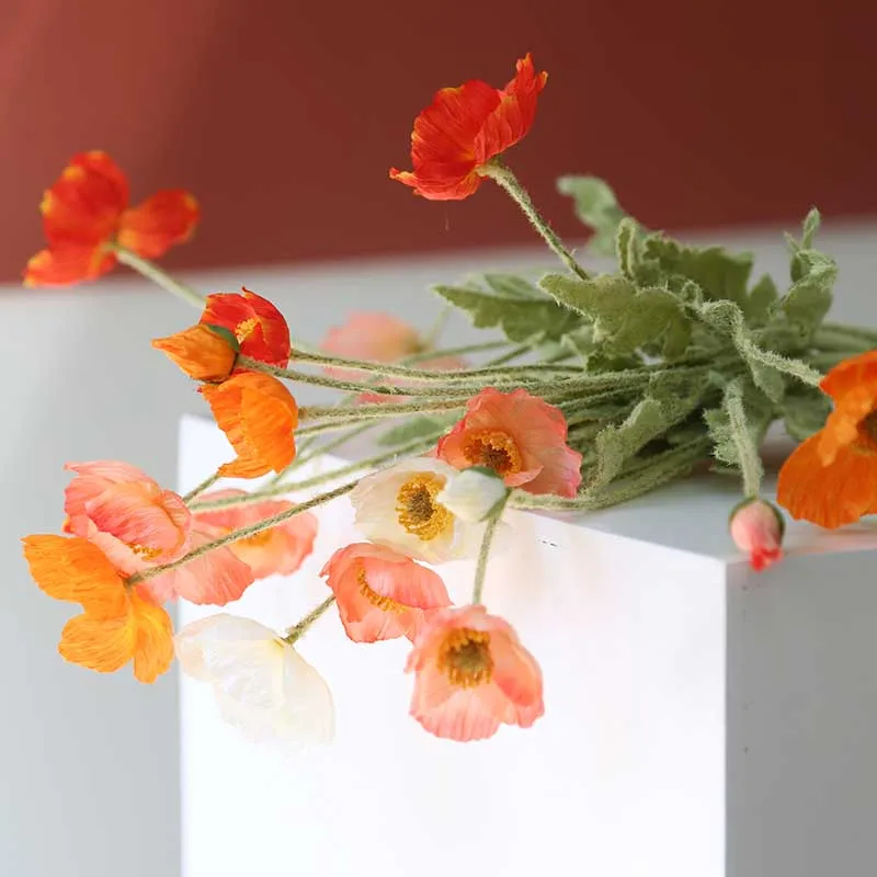 

1pc Artificial Flower Fake Classy Silk Corn Poppy Flowers for Home Wedding Bouquets Decoration DIY Decor Photo Props