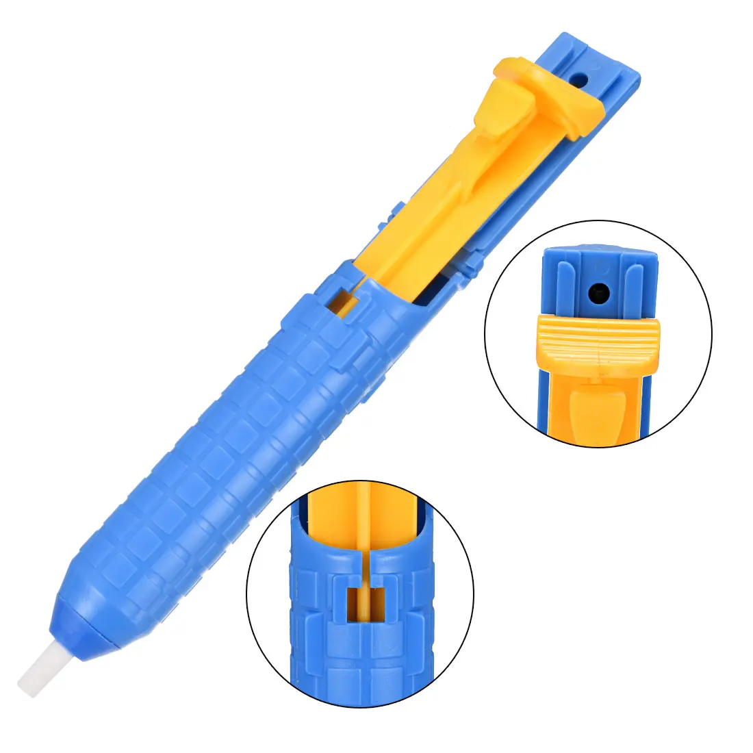 uxcell Desoldering Pump 8 Inches 20.5cm Manual Vacuum Solder Sucker Removal Hand Tool Plastic Yellow, Blue