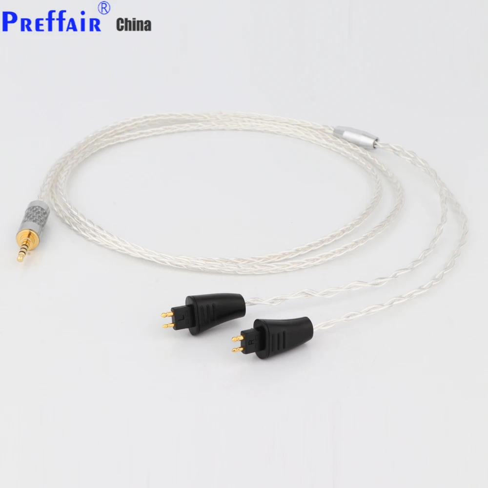 2.5mm 4.4mm XLR 3.5mm 8 Core Silver Plated OCC Earphone Cable For FOSTEX TH900 MKII MK2 TH-909 TR-X00 TH-600