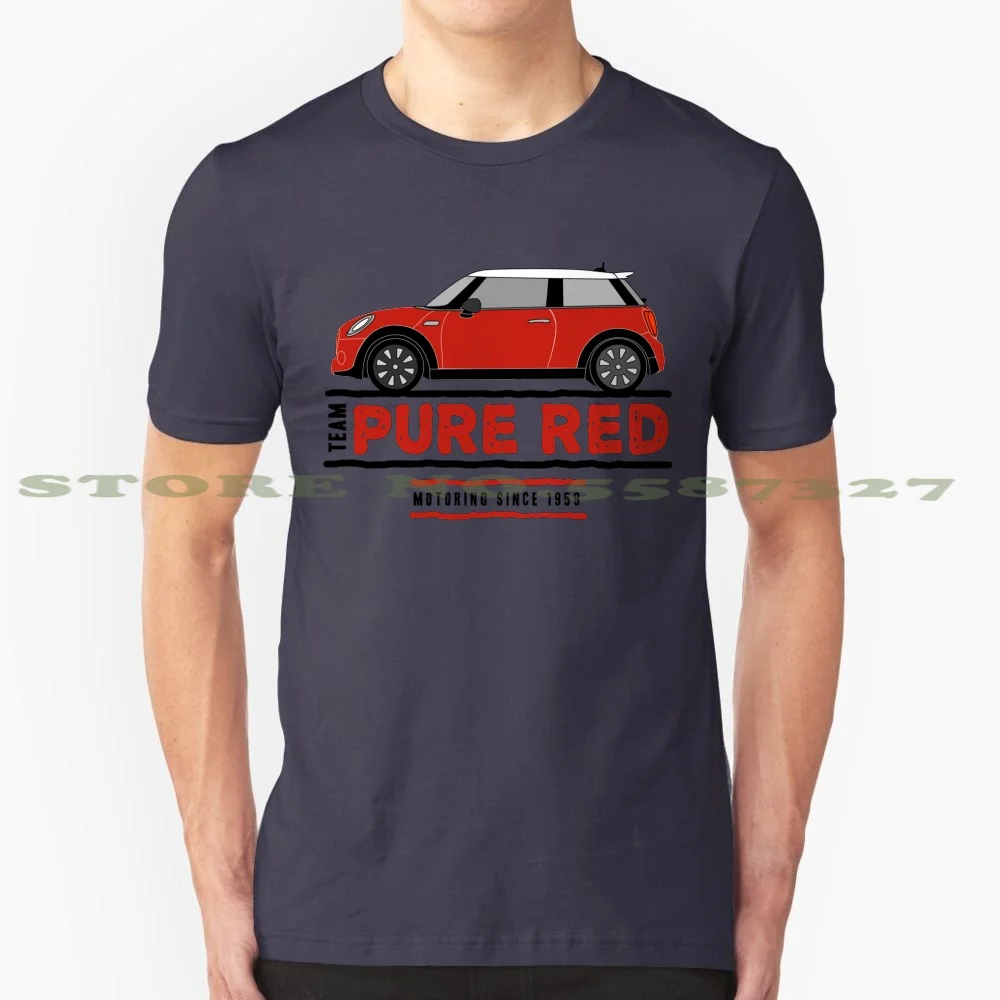 F56 Mini Team Pure Red 100% Cotton T-Shirt F56 Mini Cooper Pure Red Racing Motoring R56