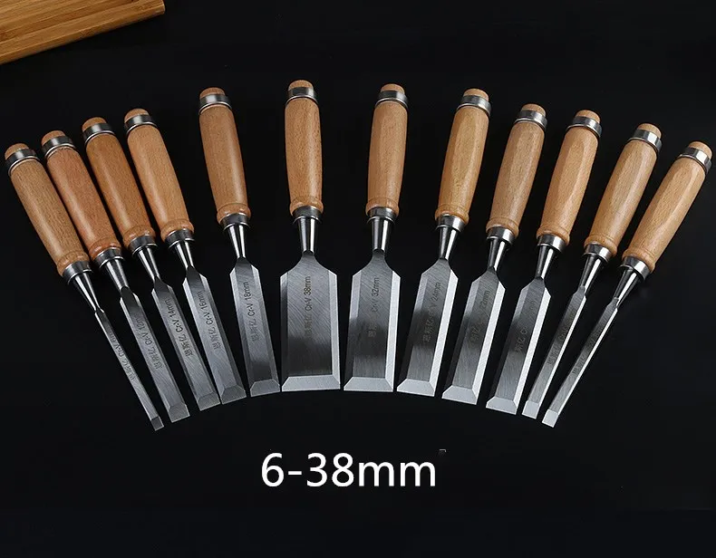 

Woodworking chisel flat shovel flat chisel semicircular chisel woodworking tool set 6-38mm