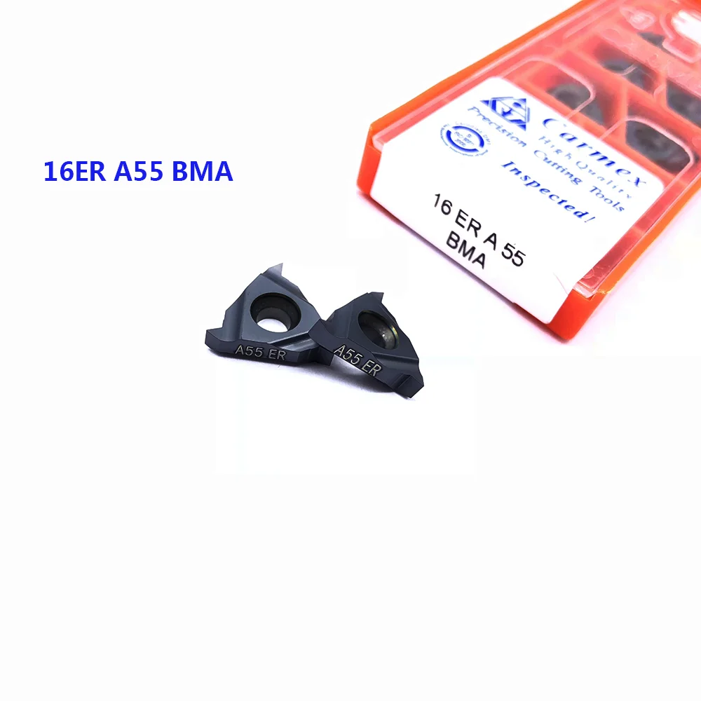 10pcs 16ER 16IR AG60 AG55 A60 A55 G60 G55 BMA 100% Original Carmex Carbide Inserts CNC Lathe Tool Thread Turning Tools