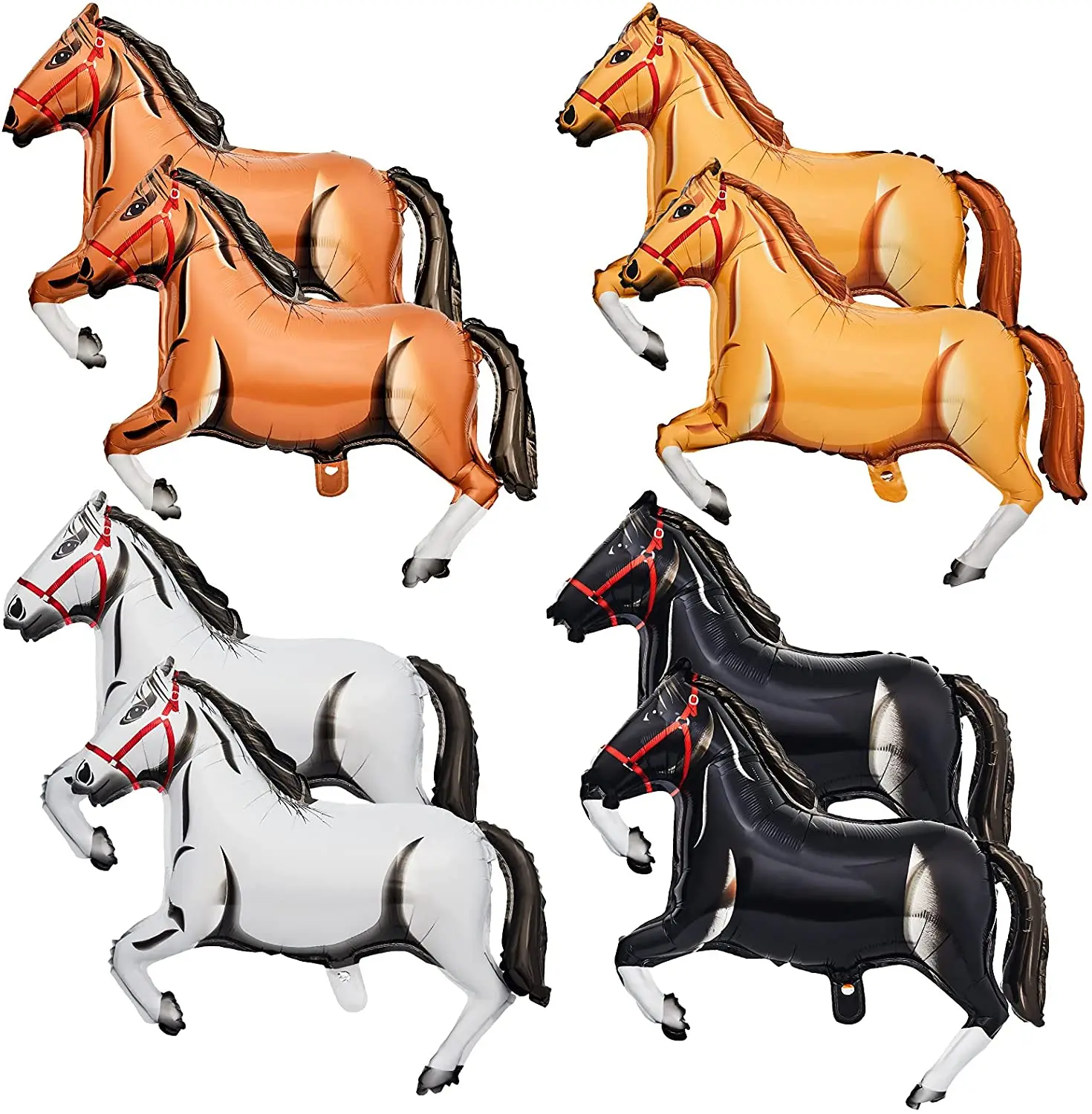 30 Inches Horse-Shaped Balloons Aluminum Foil Horse Balloon Horse Birthday Party Balloon Decorations Baby Shower Cowboy Party