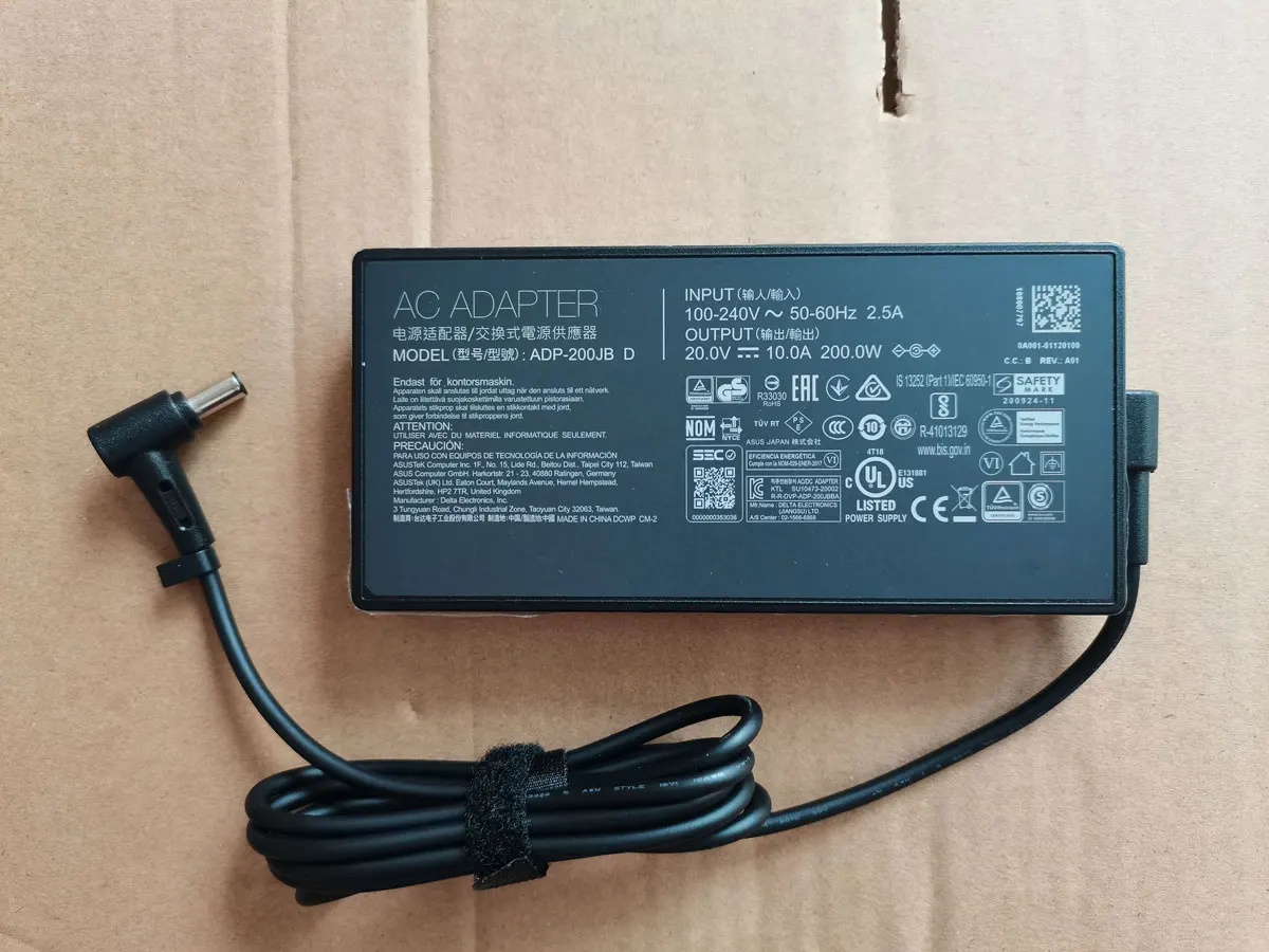 

NEW OEM Slim ADP-200JB D 20.0V 10.0A 200W 6.0mm AC Adapter For ASUS TUF DASH F15 FX516PM RTX3060 Laptop Genuine Puryuan Charger