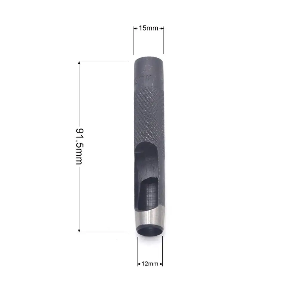 KALASO 1PC Leather Craft Hollow Hole Punch Tool Round Steel Cutter Working For Belt Strap Waist Watch Band Wood DIY Puncher