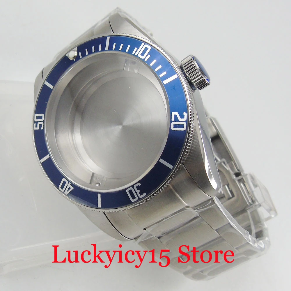 Top Quality 41mm Stainless Steel Watch Case with Sapphire Glass+ Watch Band Fit ETA 2836 MIYOTA Movement