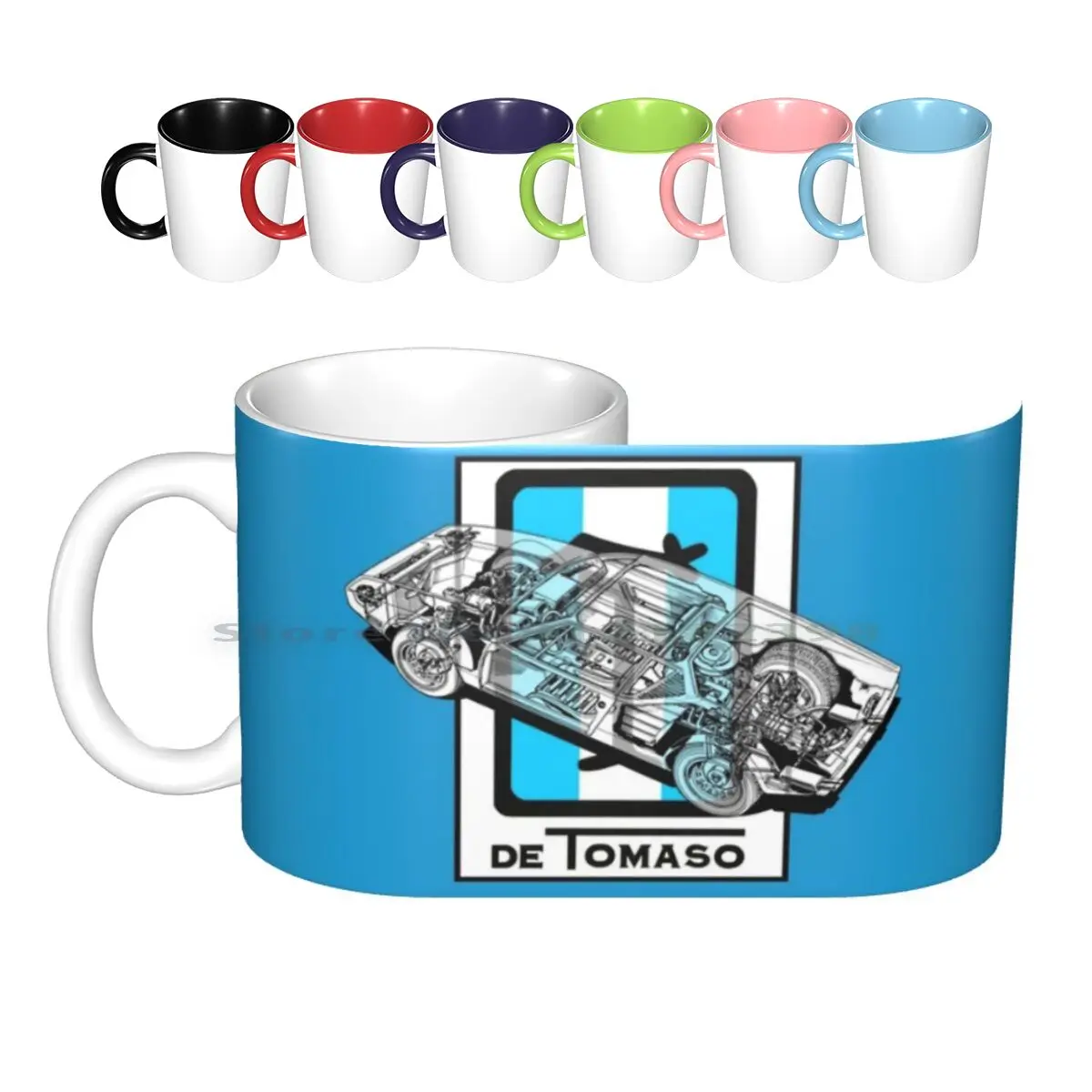 Detomaso Pantera ( 1971 ) Ceramic Mugs Coffee Cups Milk Tea Mug Detomaso De Tomaso Pantera Supercar Super Car Cars 1970s 1980s