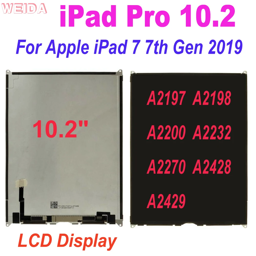 Imagem -02 - Aaa Mais + Mais Lcd para Apple Ipad 7th Gen2023 Lcd A2197 A2197 A2198 A2200 A2232 A2270 A2428 Display Lcd para Ipad Pro 10.2 Lcd 10.2