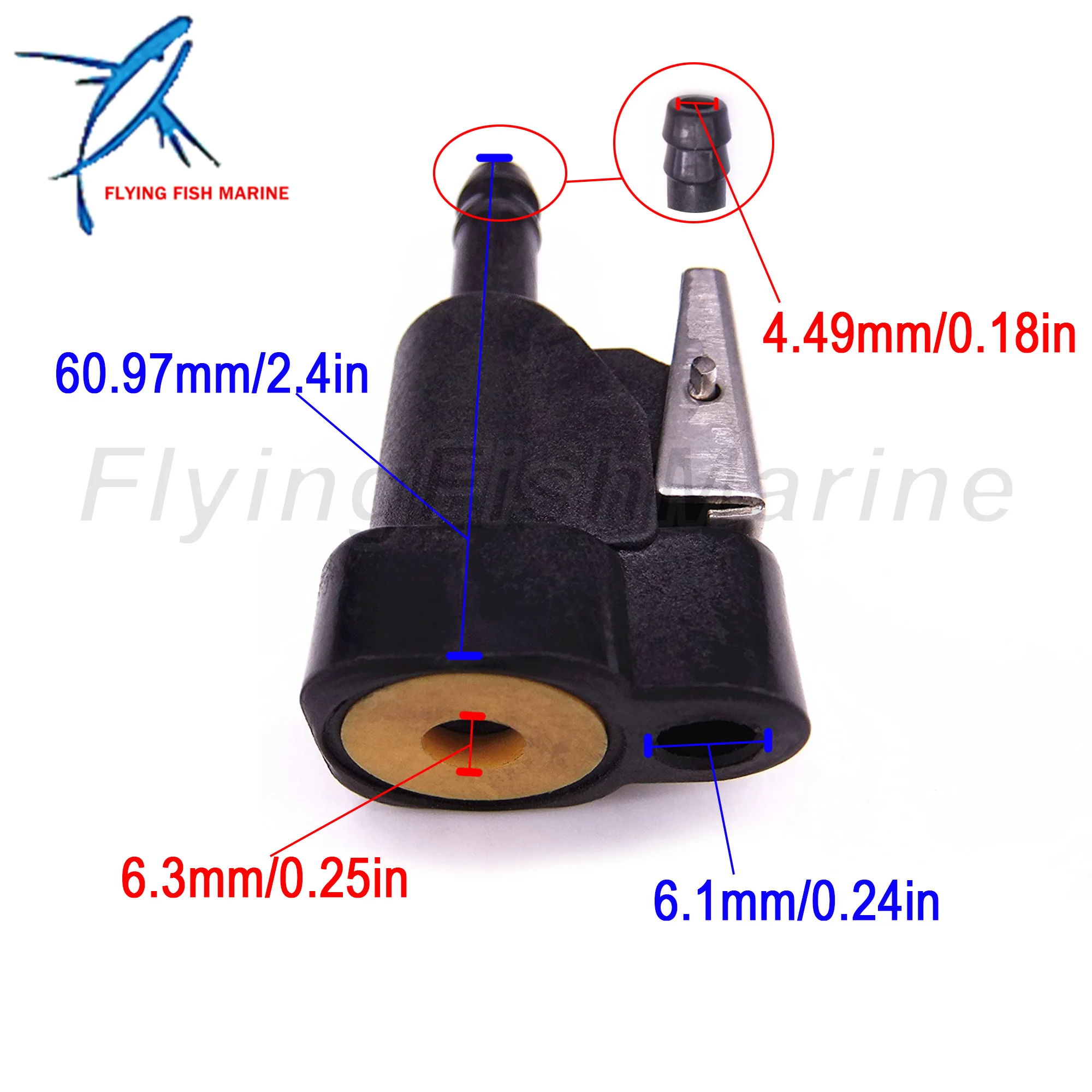 Outboard 0173247 0775640 0174508 0176745 Fuel Line Connector for Johnson Evinrude BRP OMC 25HP-150HP / for Suzuki DF4 -DF70