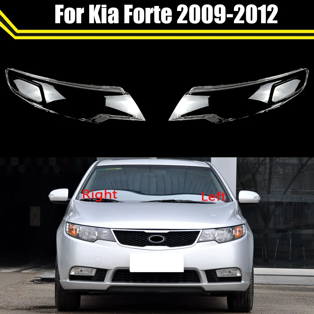 For Kia Forte 2009 2010 2011 2012 Car  Replacement Front Headlight Cover Transparent Lampshade Shell Glass Lens Lamp Light Case