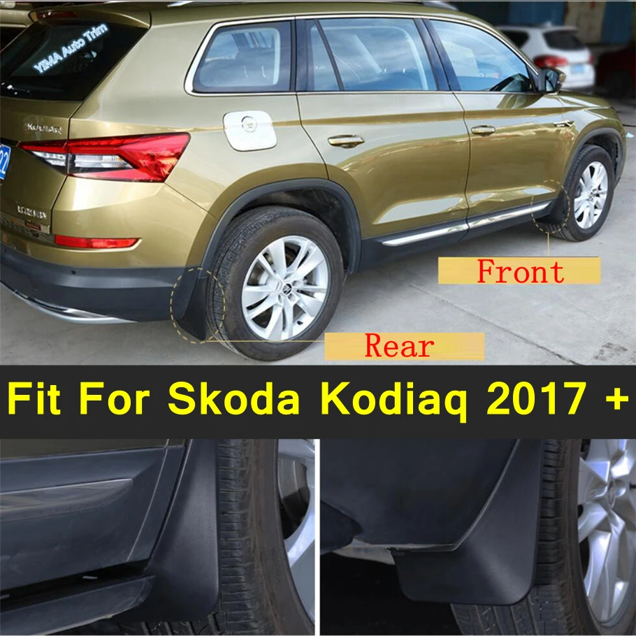 

Car Styling Front Rear Mud Flap Splash Guards Mudguards Fit For Skoda Kodiaq 2017 - 2023 Plastic Exterior Parts Accessories