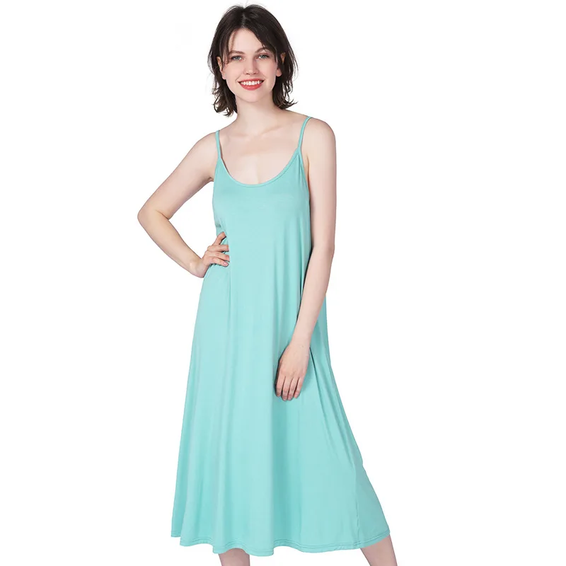 Donne SEXY Della Cinghia di Spaghetti Camicia Da Notte Sleepshirt Casual Elastico Cotone della Camicia Da Notte Degli Indumenti Da Notte PIÙ IL