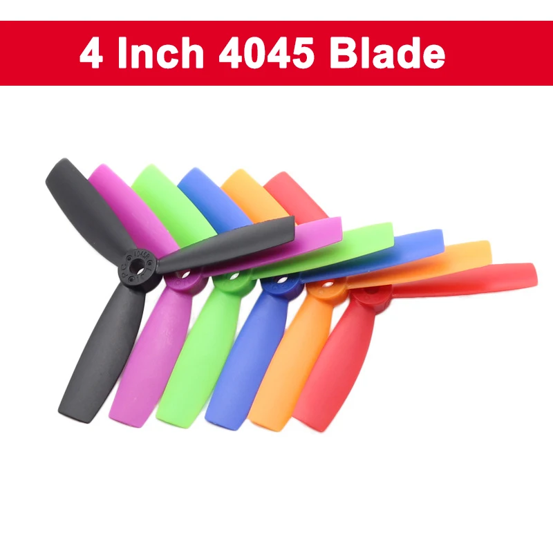 

6Pairs Color 3-paddle Blade 4 Inch CW CCW Propeller 4045 Wing Spare Part for FPV Traversing Machine Drone Aircraft Accessory