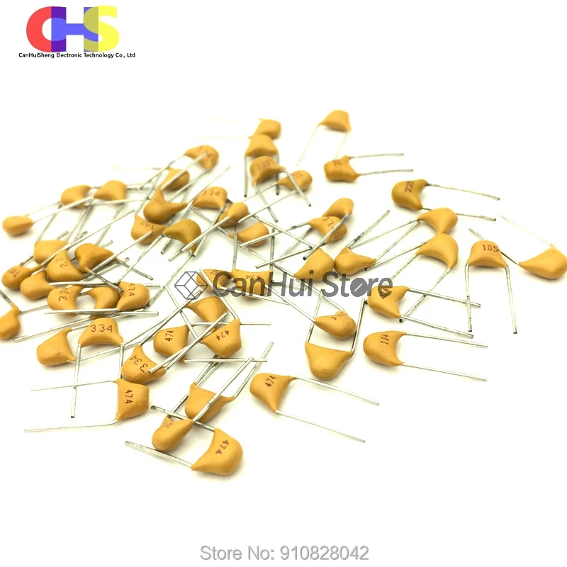 100pcs Multilayer ceramic capacitor 50V (100~106) 10pF~10uF 102 103 104 105 39 820pF 1 22 33 47 56 68 100 nF 0.01 0.1 uF P5.08mm