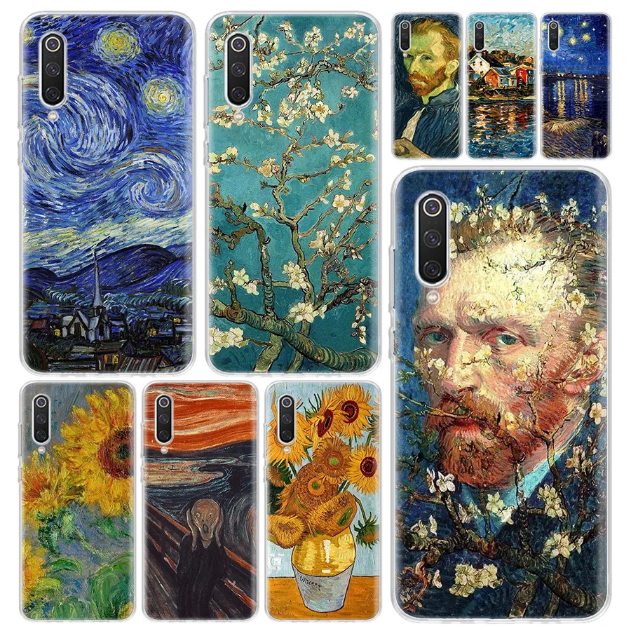 Van Gogh oil painting Phone Case Cover for Xiaomi Redmi Note 13 12S 12 11 11S 11T 11E 10 Pro 10S 9 9S 9T 8 8T 7 Plus Print Coque