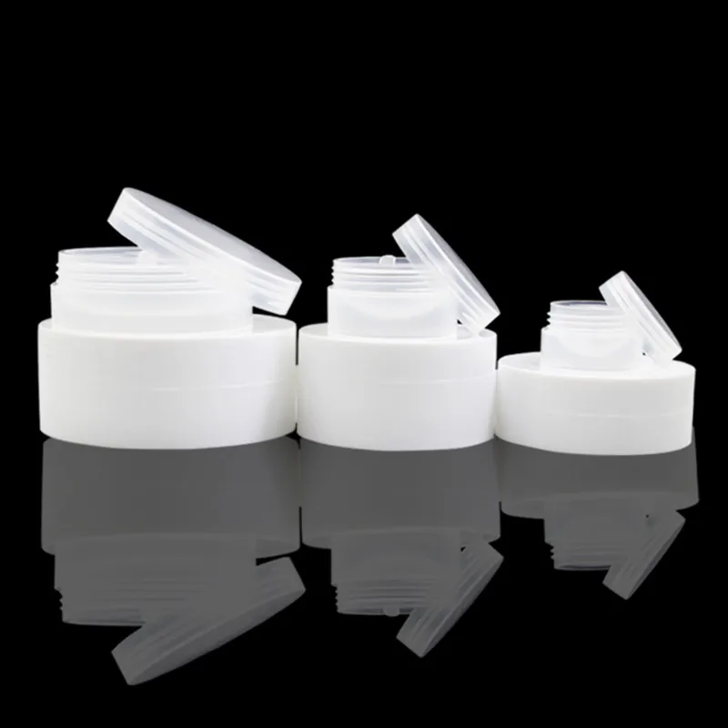 3/5/10/30/50/100G Cream Jar Empty Cosmetic Container Facial Mask Canister Makeup Refillable Packing Sample Plastic Ointment Tins