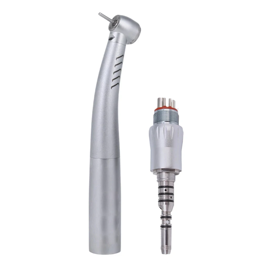 Dental Optical Fiber LED Turbine High Speed Handpiece 4 Water Spray Compatible with KV Type 2 4 6 Holes Quick Coupling Handpiec